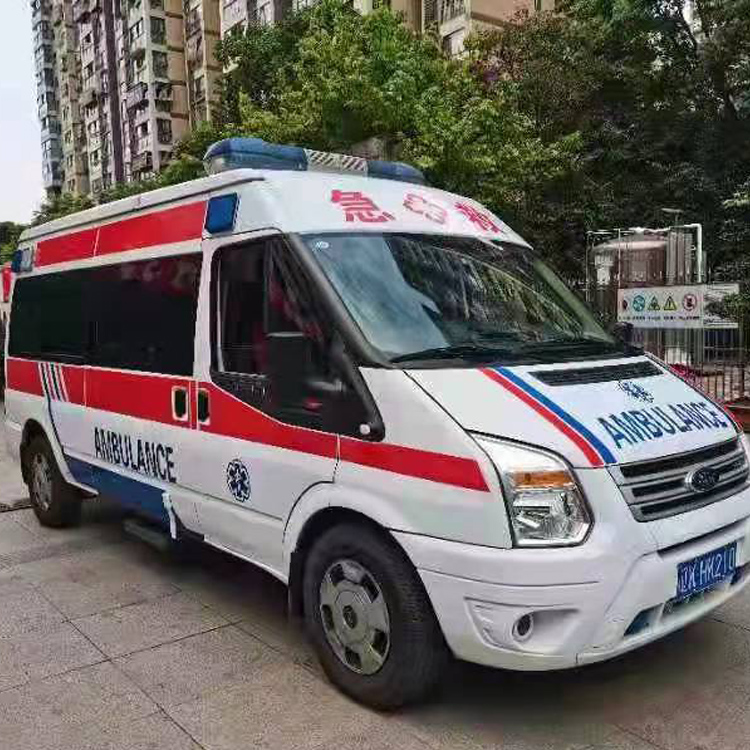 高安长途救护车护送病人返乡